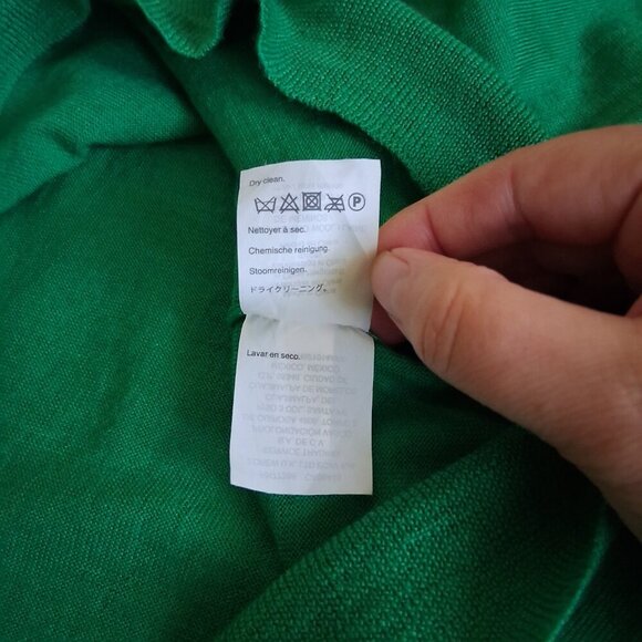 J. Crew Women's Medium Kelly Green 100% Merino Wool Crewneck Sweater - Picture 8 of 12